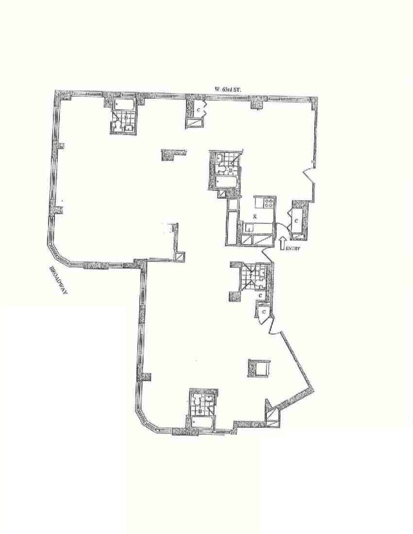 4 Bedroom floor plan at 30 West 63rd Street apartments