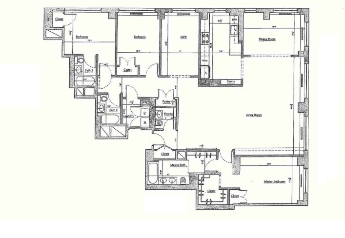 4 Bedroom 30 West 63rd Street apartment for rent floor plan