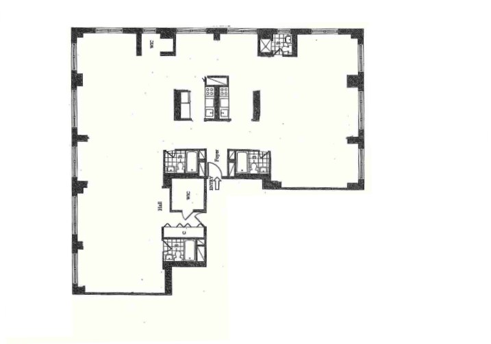 4 Bedroom NYC rental apartment floor plan at 30 Lincoln Plaza