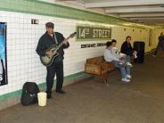 Greenwich Village subway - 14th Street &amp; 6th Avenue Subway Station [F, L, V train] Platform of