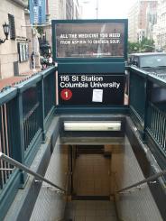 Harlem subway - 116th Street &amp; Columbia University Subway Station [1 train]