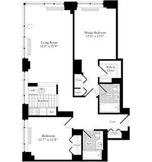2 Bedroom Luxury Apartment Floor Plans