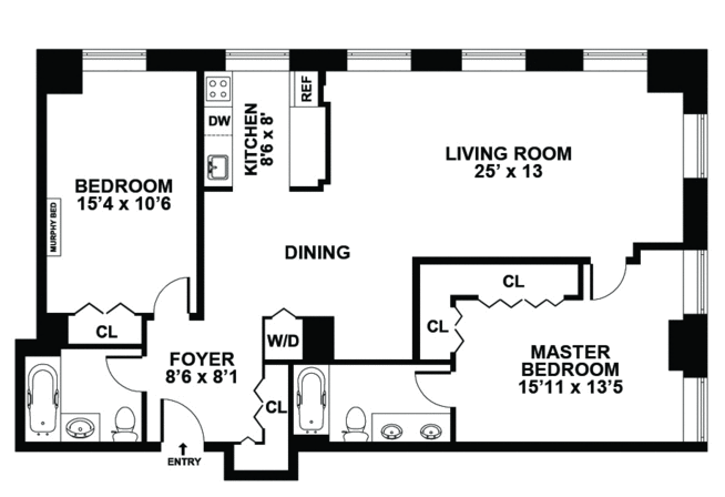 Gallery For > 2 Bedroom Garage Apartment Floor Plans