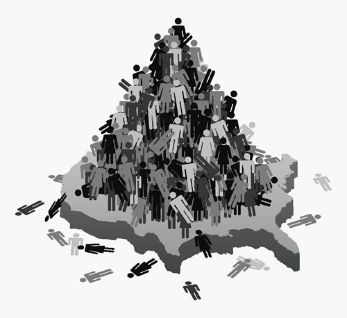 Population density in Manhattan