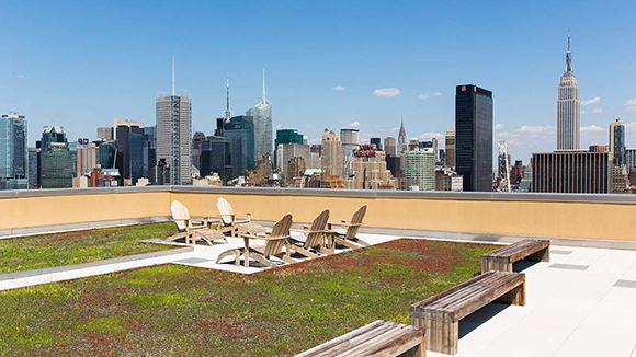 Rooftop terrace at The Ohm luxury real estate next to The High Line