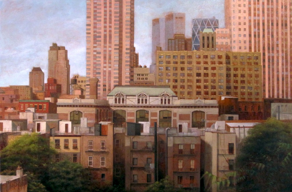 Painting of Hell's Kitchen in New York City