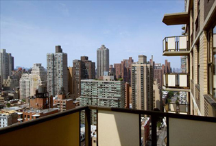View of the Upper East Side from a luxury apartment balcony