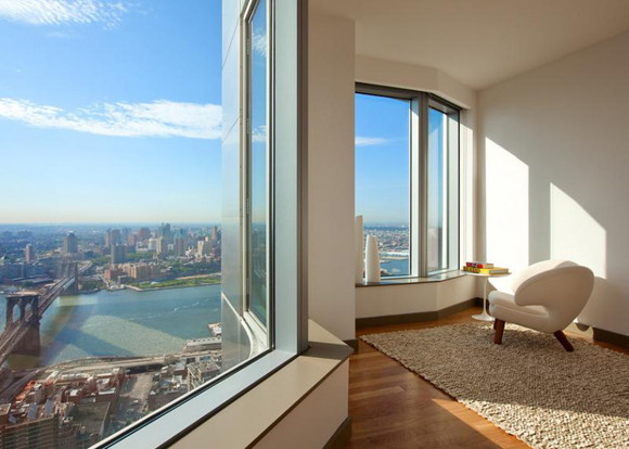 8 Spruce Street luxury apartments showcase great views of the city and water.